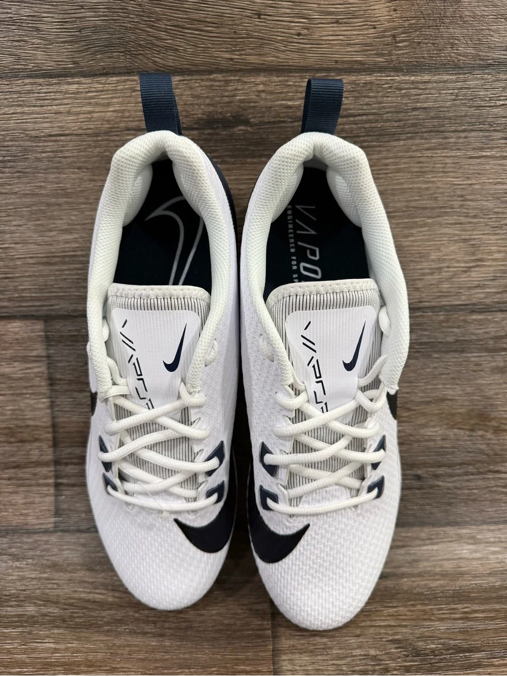 NEW Nike Vapor Edge Speed 360 2 TB Football Cleats White Navy Mens Sz 12.5‎